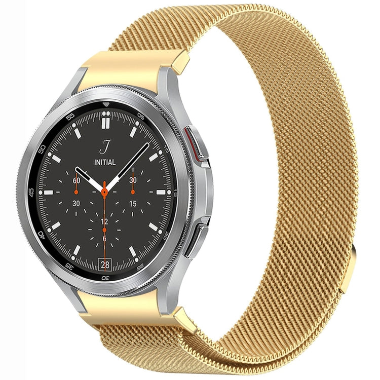 سوار ساعة معدني مغناطيسي بنمط زر ميلان، لساعات Samsung Galaxy Watch 6 Classic، وSamsung Galaxy Watch5 / 5 Pro، وSamsung Galaxy Watch4 / 4 Classic 46mm، وSamsung Galaxy Watch3 41mm
