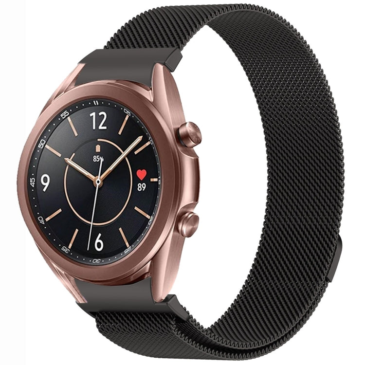سوار ساعة معدني مغناطيسي بنمط زر ميلان، لساعات Samsung Galaxy Watch 6 Classic، وSamsung Galaxy Watch5 / 5 Pro، وSamsung Galaxy Watch4 / 4 Classic 46mm، وSamsung Galaxy Watch3 41mm