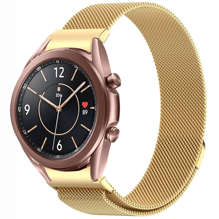 سوار ساعة معدني مغناطيسي بنمط زر ميلان، لساعات Samsung Galaxy Watch 6 Classic، وSamsung Galaxy Watch5 / 5 Pro، وSamsung Galaxy Watch4 / 4 Classic 46mm، وSamsung Galaxy Watch3 41mm