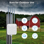راوتر واي فاي WAVLINK WN573HX1 6 AX1800 مقاوم للماء IP67 خارجي ثنائي النطاق، قابس أمريكي، قابس أوروبي، قابس بريطاني، قابس أسترالي