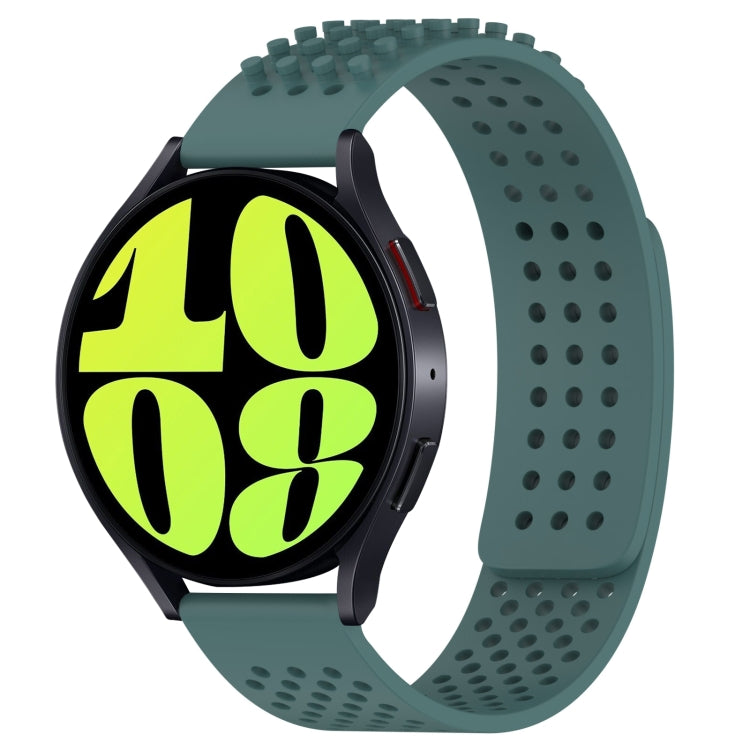 سوار ساعة سيليكون قابل للتنفس بنقاط ثلاثية الأبعاد مع ثقوب 20 مم، لساعة Samsung Galaxy Watch 6 Classic مقاس 47 مم، لساعة Samsung Galaxy Watch 6 مقاس 44 مم، لساعة Samsung Galaxy Watch 6 مقاس 40 مم