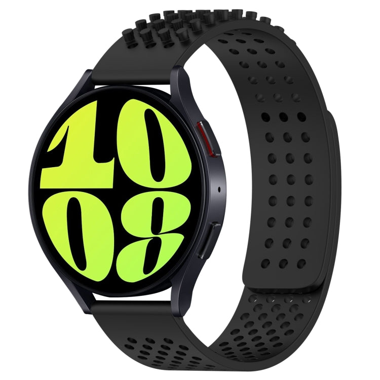 سوار ساعة سيليكون قابل للتنفس بنقاط ثلاثية الأبعاد مع ثقوب 20 مم، لساعة Samsung Galaxy Watch 6 Classic مقاس 47 مم، لساعة Samsung Galaxy Watch 6 مقاس 44 مم، لساعة Samsung Galaxy Watch 6 مقاس 40 مم