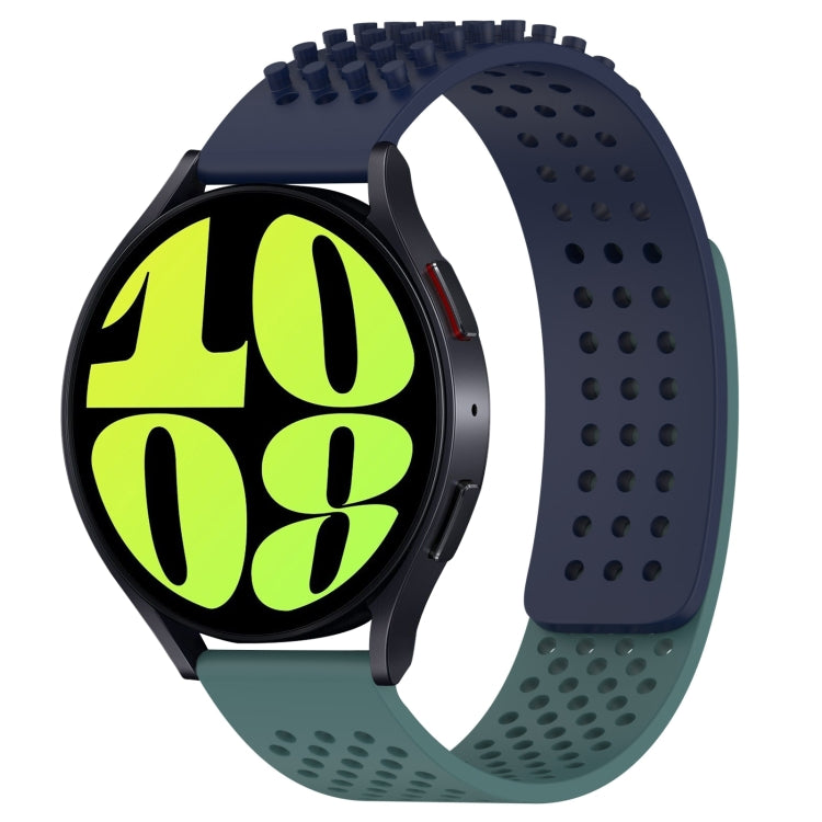 سوار ساعة سيليكون قابل للتنفس بنقاط ثلاثية الأبعاد مع ثقوب 20 مم، لساعة Samsung Galaxy Watch 6 Classic مقاس 47 مم، لساعة Samsung Galaxy Watch 6 مقاس 44 مم، لساعة Samsung Galaxy Watch 6 مقاس 40 مم
