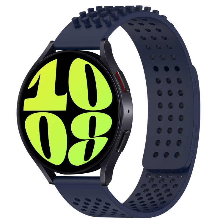 سوار ساعة سيليكون قابل للتنفس بنقاط ثلاثية الأبعاد مع ثقوب 20 مم، لساعة Samsung Galaxy Watch 6 Classic مقاس 47 مم، لساعة Samsung Galaxy Watch 6 مقاس 44 مم، لساعة Samsung Galaxy Watch 6 مقاس 40 مم