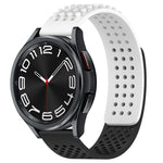 سوار ساعة سيليكون قابل للتنفس بنقاط ثلاثية الأبعاد مع ثقوب 20 مم، لساعة Samsung Galaxy Watch 6 Classic مقاس 47 مم، لساعة Samsung Galaxy Watch 6 مقاس 44 مم، لساعة Samsung Galaxy Watch 6 مقاس 40 مم