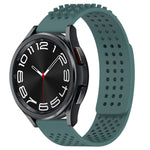 سوار ساعة سيليكون قابل للتنفس بنقاط ثلاثية الأبعاد مع ثقوب 20 مم، لساعة Samsung Galaxy Watch 6 Classic مقاس 47 مم، لساعة Samsung Galaxy Watch 6 مقاس 44 مم، لساعة Samsung Galaxy Watch 6 مقاس 40 مم