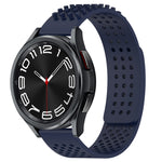 سوار ساعة سيليكون قابل للتنفس بنقاط ثلاثية الأبعاد مع ثقوب 20 مم، لساعة Samsung Galaxy Watch 6 Classic مقاس 47 مم، لساعة Samsung Galaxy Watch 6 مقاس 44 مم، لساعة Samsung Galaxy Watch 6 مقاس 40 مم