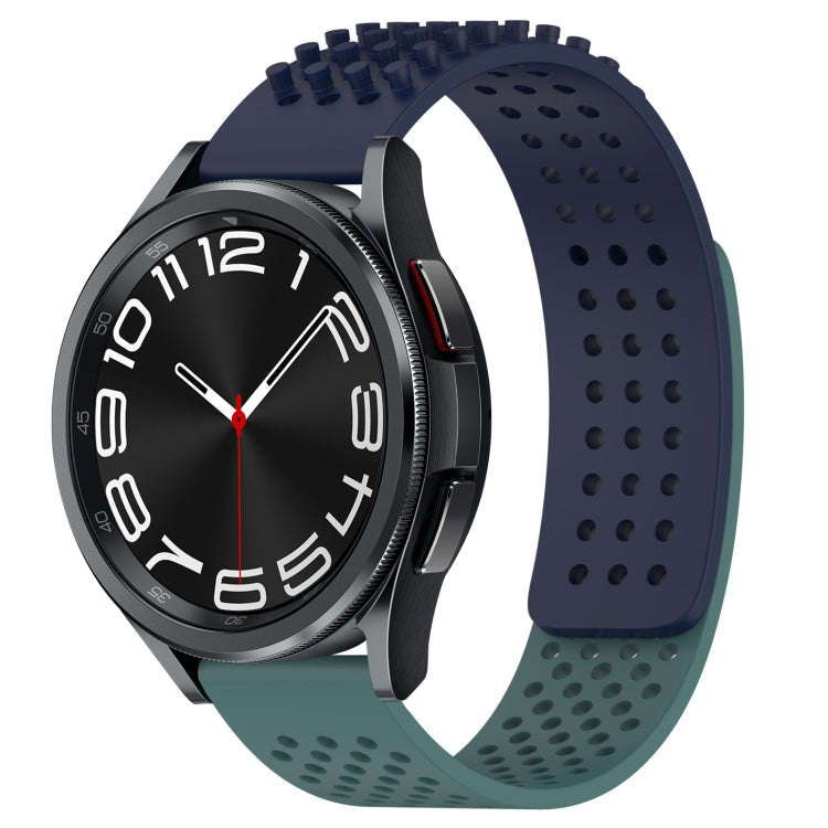 سوار ساعة سيليكون قابل للتنفس بنقاط ثلاثية الأبعاد مع ثقوب 20 مم، لساعة Samsung Galaxy Watch 6 Classic مقاس 47 مم، لساعة Samsung Galaxy Watch 6 مقاس 44 مم، لساعة Samsung Galaxy Watch 6 مقاس 40 مم