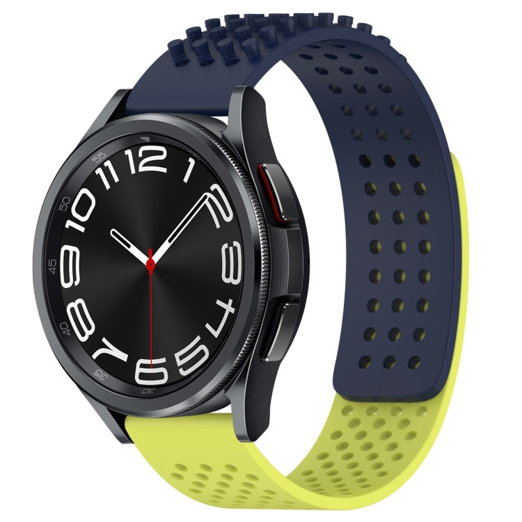 سوار ساعة سيليكون قابل للتنفس بنقاط ثلاثية الأبعاد مع ثقوب 20 مم، لساعة Samsung Galaxy Watch 6 Classic مقاس 47 مم، لساعة Samsung Galaxy Watch 6 مقاس 44 مم، لساعة Samsung Galaxy Watch 6 مقاس 40 مم