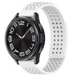 سوار ساعة سيليكون قابل للتنفس بنقاط ثلاثية الأبعاد مع ثقوب 20 مم، لساعة Samsung Galaxy Watch 6 Classic مقاس 43 مم، لساعة Samsung Galaxy Watch 5 Pro إصدار الغولف، لساعة Samsung Galaxy Watch 5 إصدار الغولف