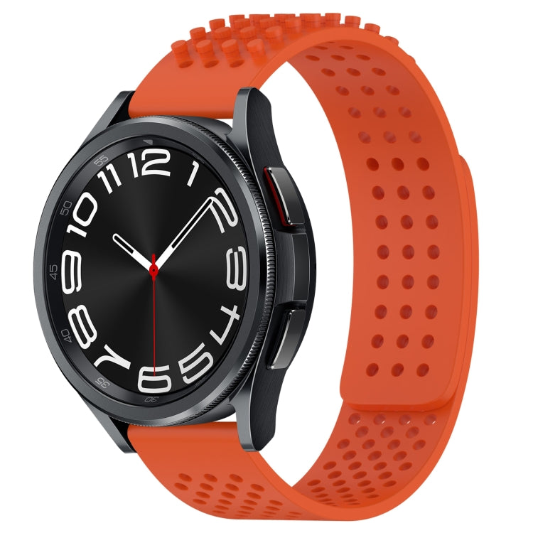 سوار ساعة سيليكون قابل للتنفس بنقاط ثلاثية الأبعاد مع ثقوب 20 مم، لساعة Samsung Galaxy Watch 6 Classic مقاس 43 مم، لساعة Samsung Galaxy Watch 5 Pro إصدار الغولف، لساعة Samsung Galaxy Watch 5 إصدار الغولف