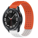 سوار ساعة سيليكون قابل للتنفس بنقاط ثلاثية الأبعاد مع ثقوب 20 مم، لساعة Samsung Galaxy Watch 6 Classic مقاس 43 مم، لساعة Samsung Galaxy Watch 5 Pro إصدار الغولف، لساعة Samsung Galaxy Watch 5 إصدار الغولف