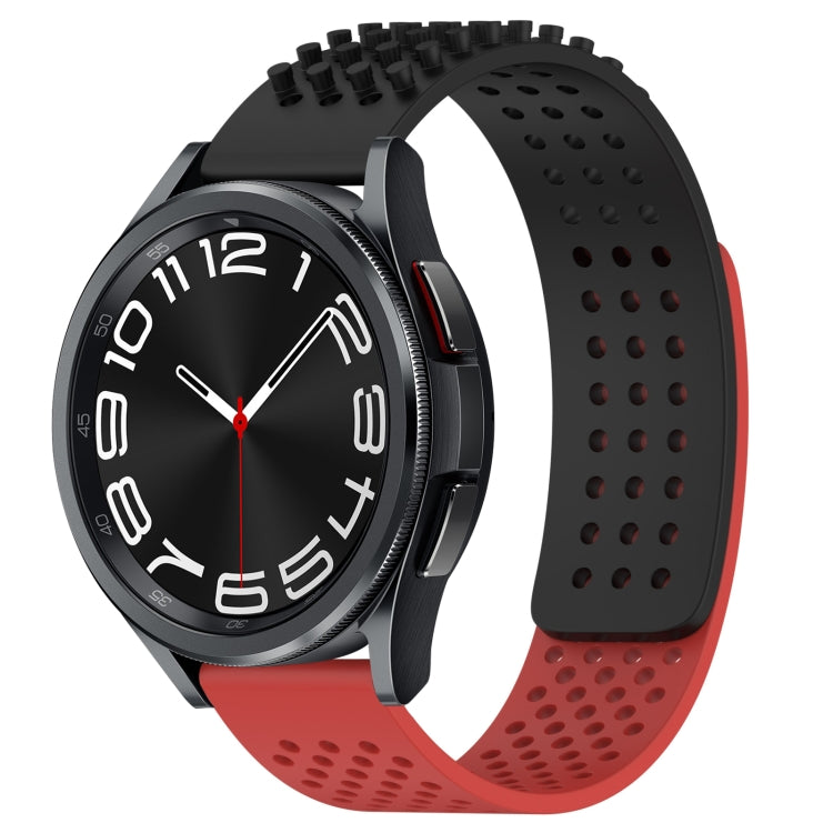 سوار ساعة سيليكون قابل للتنفس بنقاط ثلاثية الأبعاد مع ثقوب 20 مم، لساعة Samsung Galaxy Watch 6 Classic مقاس 43 مم، لساعة Samsung Galaxy Watch 5 Pro إصدار الغولف، لساعة Samsung Galaxy Watch 5 إصدار الغولف