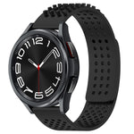سوار ساعة سيليكون قابل للتنفس بنقاط ثلاثية الأبعاد مع ثقوب 20 مم، لساعة Samsung Galaxy Watch 6 Classic مقاس 43 مم، لساعة Samsung Galaxy Watch 5 Pro إصدار الغولف، لساعة Samsung Galaxy Watch 5 إصدار الغولف