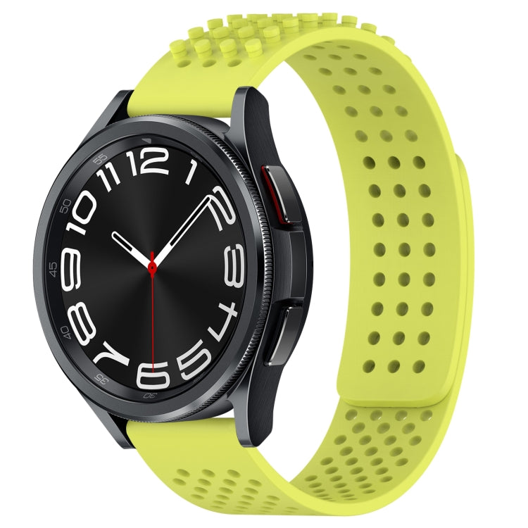 سوار ساعة سيليكون قابل للتنفس بنقاط ثلاثية الأبعاد مع ثقوب 20 مم، لساعة Samsung Galaxy Watch 6 Classic مقاس 43 مم، لساعة Samsung Galaxy Watch 5 Pro إصدار الغولف، لساعة Samsung Galaxy Watch 5 إصدار الغولف