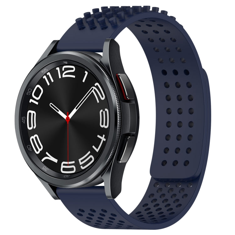 سوار ساعة سيليكون قابل للتنفس بنقاط ثلاثية الأبعاد مع ثقوب 20 مم، لساعة Samsung Galaxy Watch 6 Classic مقاس 43 مم، لساعة Samsung Galaxy Watch 5 Pro إصدار الغولف، لساعة Samsung Galaxy Watch 5 إصدار الغولف