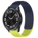 سوار ساعة سيليكون قابل للتنفس بنقاط ثلاثية الأبعاد مع ثقوب 20 مم، لساعة Samsung Galaxy Watch 6 Classic مقاس 43 مم، لساعة Samsung Galaxy Watch 5 Pro إصدار الغولف، لساعة Samsung Galaxy Watch 5 إصدار الغولف