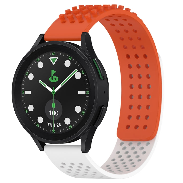 سوار ساعة سيليكون قابل للتنفس بنقاط ثلاثية الأبعاد مع ثقوب 20 مم، لساعة Samsung Galaxy Watch 6 Classic مقاس 43 مم، لساعة Samsung Galaxy Watch 5 Pro إصدار الغولف، لساعة Samsung Galaxy Watch 5 إصدار الغولف