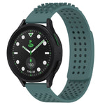 سوار ساعة سيليكون قابل للتنفس بنقاط ثلاثية الأبعاد مع ثقوب 20 مم، لساعة Samsung Galaxy Watch 6 Classic مقاس 43 مم، لساعة Samsung Galaxy Watch 5 Pro إصدار الغولف، لساعة Samsung Galaxy Watch 5 إصدار الغولف