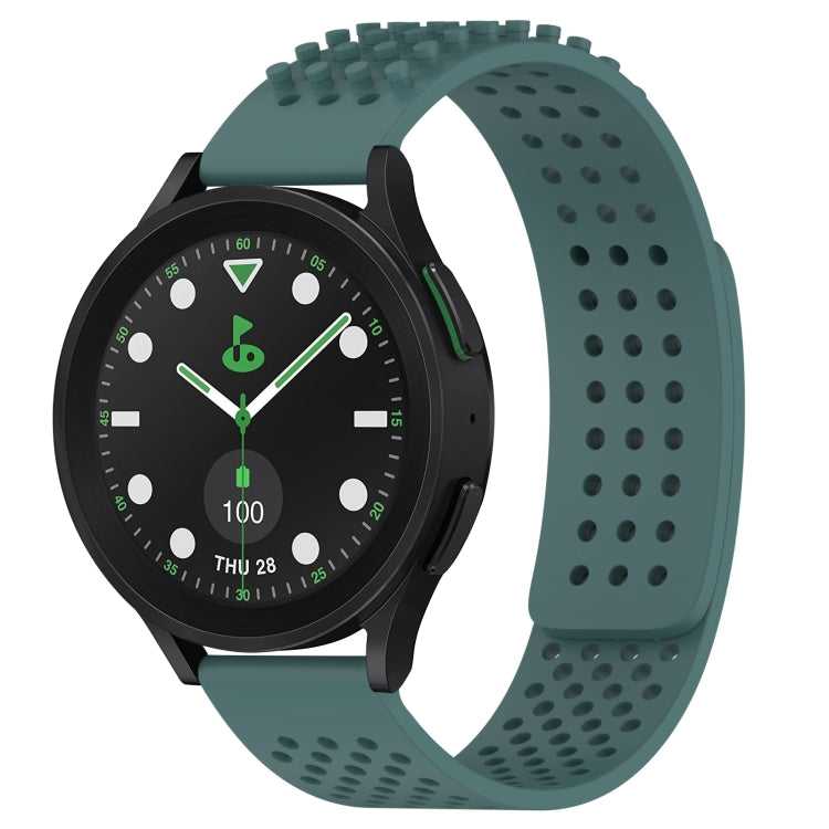 سوار ساعة سيليكون قابل للتنفس بنقاط ثلاثية الأبعاد مع ثقوب 20 مم، لساعة Samsung Galaxy Watch 6 Classic مقاس 43 مم، لساعة Samsung Galaxy Watch 5 Pro إصدار الغولف، لساعة Samsung Galaxy Watch 5 إصدار الغولف