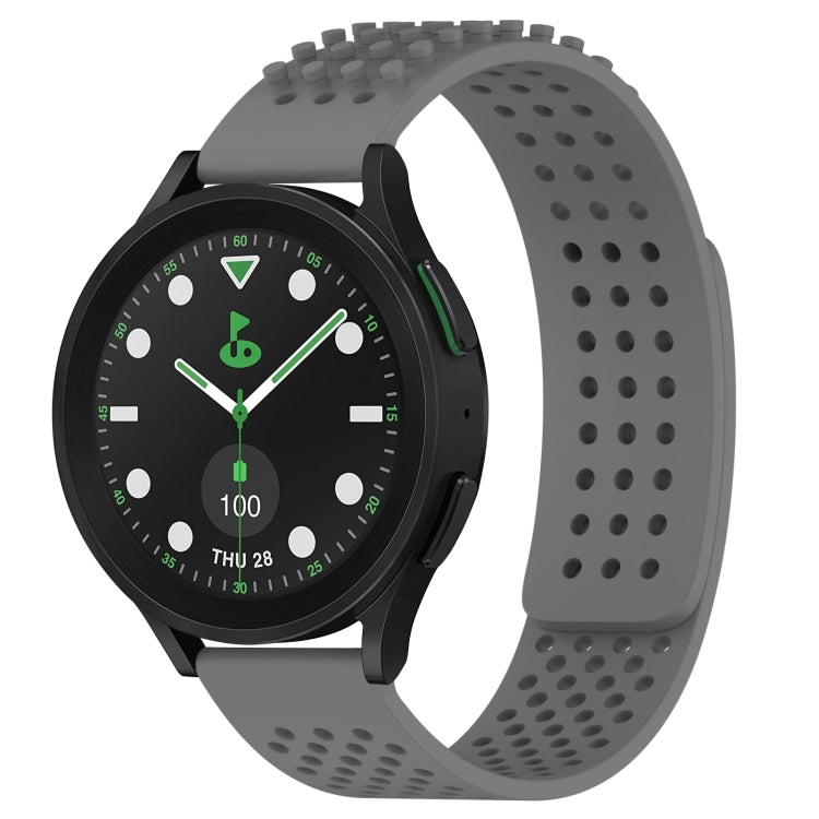 سوار ساعة سيليكون قابل للتنفس بنقاط ثلاثية الأبعاد مع ثقوب 20 مم، لساعة Samsung Galaxy Watch 6 Classic مقاس 43 مم، لساعة Samsung Galaxy Watch 5 Pro إصدار الغولف، لساعة Samsung Galaxy Watch 5 إصدار الغولف
