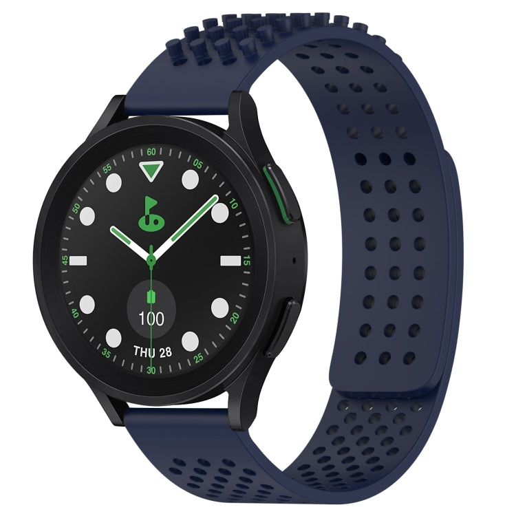 سوار ساعة سيليكون قابل للتنفس بنقاط ثلاثية الأبعاد مع ثقوب 20 مم، لساعة Samsung Galaxy Watch 6 Classic مقاس 43 مم، لساعة Samsung Galaxy Watch 5 Pro إصدار الغولف، لساعة Samsung Galaxy Watch 5 إصدار الغولف