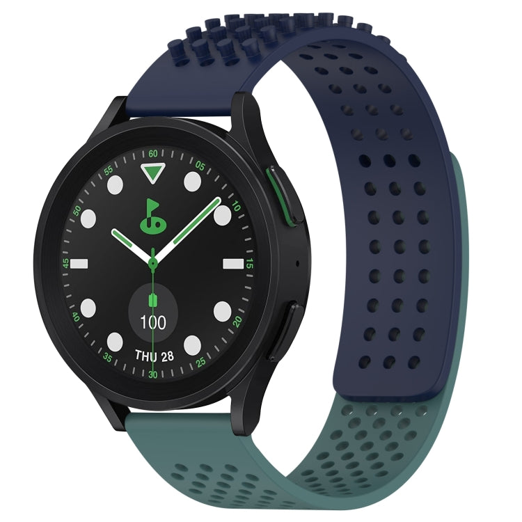 سوار ساعة سيليكون قابل للتنفس بنقاط ثلاثية الأبعاد مع ثقوب 20 مم، لساعة Samsung Galaxy Watch 6 Classic مقاس 43 مم، لساعة Samsung Galaxy Watch 5 Pro إصدار الغولف، لساعة Samsung Galaxy Watch 5 إصدار الغولف