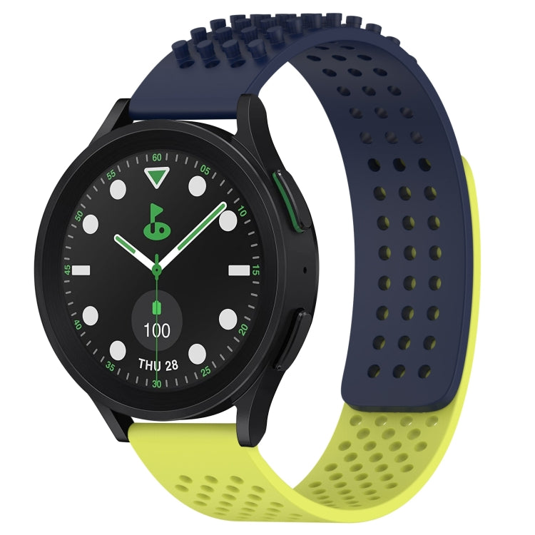 سوار ساعة سيليكون قابل للتنفس بنقاط ثلاثية الأبعاد مع ثقوب 20 مم، لساعة Samsung Galaxy Watch 6 Classic مقاس 43 مم، لساعة Samsung Galaxy Watch 5 Pro إصدار الغولف، لساعة Samsung Galaxy Watch 5 إصدار الغولف