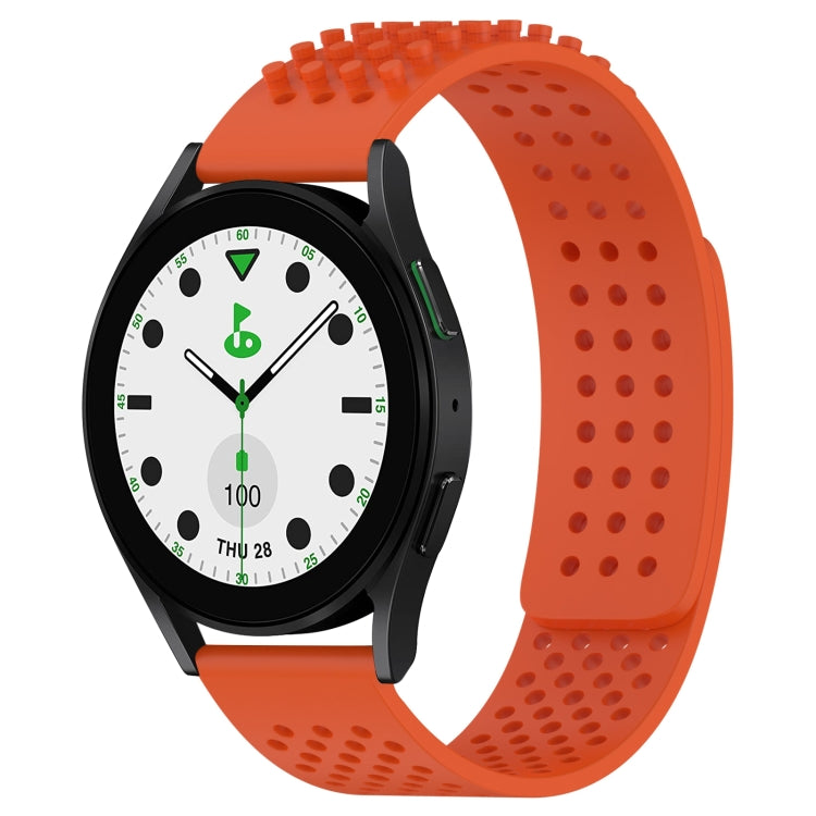 سوار ساعة سيليكون قابل للتنفس بنقاط ثلاثية الأبعاد مع ثقوب 20 مم، لساعة Samsung Galaxy Watch 6 Classic مقاس 43 مم، لساعة Samsung Galaxy Watch 5 Pro إصدار الغولف، لساعة Samsung Galaxy Watch 5 إصدار الغولف