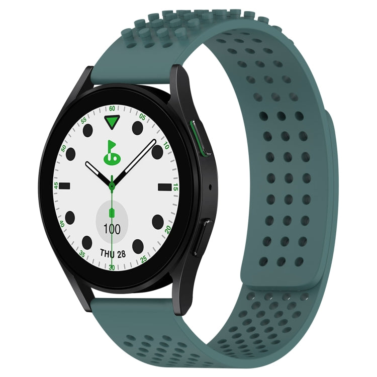 سوار ساعة سيليكون قابل للتنفس بنقاط ثلاثية الأبعاد مع ثقوب 20 مم، لساعة Samsung Galaxy Watch 6 Classic مقاس 43 مم، لساعة Samsung Galaxy Watch 5 Pro إصدار الغولف، لساعة Samsung Galaxy Watch 5 إصدار الغولف