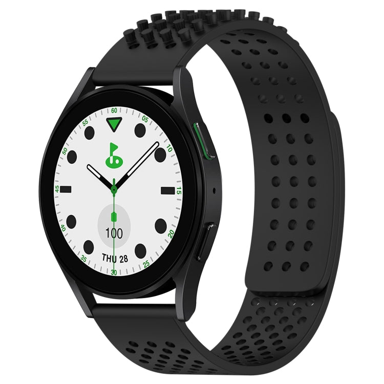 سوار ساعة سيليكون قابل للتنفس بنقاط ثلاثية الأبعاد مع ثقوب 20 مم، لساعة Samsung Galaxy Watch 6 Classic مقاس 43 مم، لساعة Samsung Galaxy Watch 5 Pro إصدار الغولف، لساعة Samsung Galaxy Watch 5 إصدار الغولف