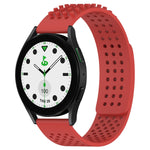 سوار ساعة سيليكون قابل للتنفس بنقاط ثلاثية الأبعاد مع ثقوب 20 مم، لساعة Samsung Galaxy Watch 6 Classic مقاس 43 مم، لساعة Samsung Galaxy Watch 5 Pro إصدار الغولف، لساعة Samsung Galaxy Watch 5 إصدار الغولف