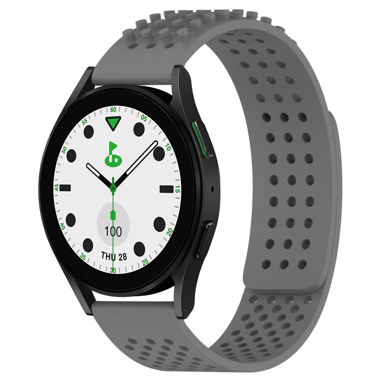 سوار ساعة سيليكون قابل للتنفس بنقاط ثلاثية الأبعاد مع ثقوب 20 مم، لساعة Samsung Galaxy Watch 6 Classic مقاس 43 مم، لساعة Samsung Galaxy Watch 5 Pro إصدار الغولف، لساعة Samsung Galaxy Watch 5 إصدار الغولف