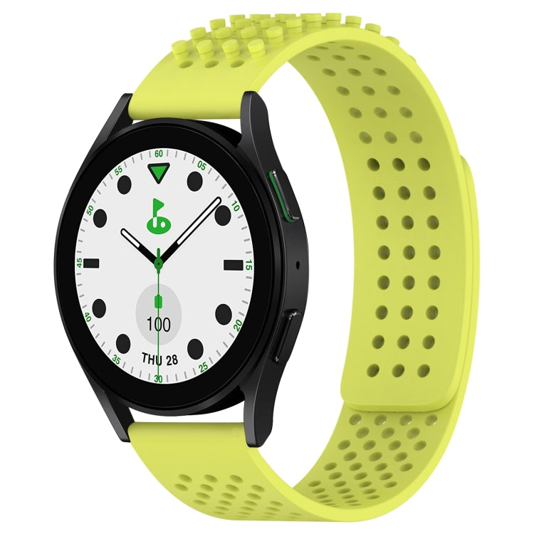 سوار ساعة سيليكون قابل للتنفس بنقاط ثلاثية الأبعاد مع ثقوب 20 مم، لساعة Samsung Galaxy Watch 6 Classic مقاس 43 مم، لساعة Samsung Galaxy Watch 5 Pro إصدار الغولف، لساعة Samsung Galaxy Watch 5 إصدار الغولف