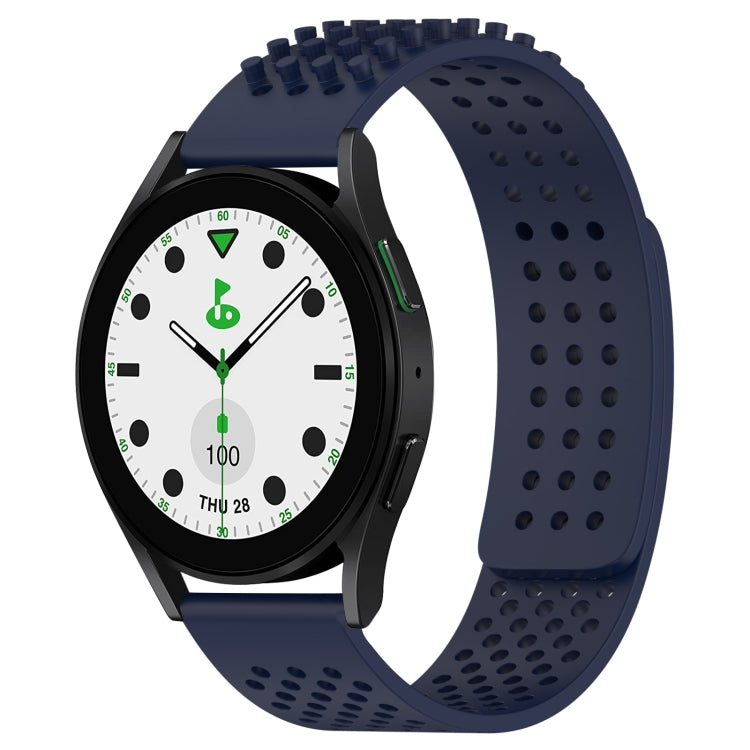 سوار ساعة سيليكون قابل للتنفس بنقاط ثلاثية الأبعاد مع ثقوب 20 مم، لساعة Samsung Galaxy Watch 6 Classic مقاس 43 مم، لساعة Samsung Galaxy Watch 5 Pro إصدار الغولف، لساعة Samsung Galaxy Watch 5 إصدار الغولف