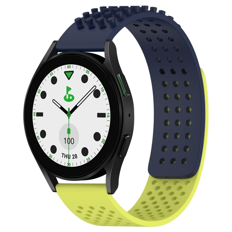 سوار ساعة سيليكون قابل للتنفس بنقاط ثلاثية الأبعاد مع ثقوب 20 مم، لساعة Samsung Galaxy Watch 6 Classic مقاس 43 مم، لساعة Samsung Galaxy Watch 5 Pro إصدار الغولف، لساعة Samsung Galaxy Watch 5 إصدار الغولف