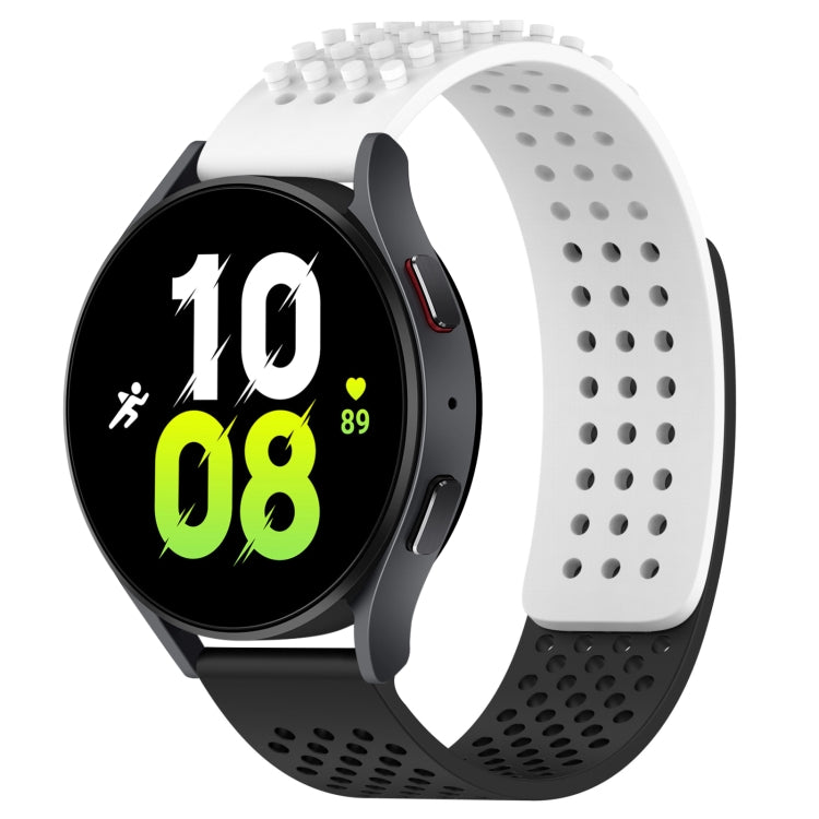 سوار ساعة سيليكون قابل للتنفس بنقاط ثلاثية الأبعاد مع ثقوب 20 مم، لساعة Samsung Galaxy Watch 5 مقاس 44 مم، لساعة Samsung Galaxy Watch 5 Pro مقاس 45 مم، لساعة Samsung Galaxy Watch 5 مقاس 40 مم