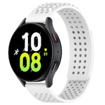 سوار ساعة سيليكون قابل للتنفس بنقاط ثلاثية الأبعاد مع ثقوب 20 مم، لساعة Samsung Galaxy Watch 5 مقاس 44 مم، لساعة Samsung Galaxy Watch 5 Pro مقاس 45 مم، لساعة Samsung Galaxy Watch 5 مقاس 40 مم