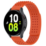 سوار ساعة سيليكون قابل للتنفس بنقاط ثلاثية الأبعاد مع ثقوب 20 مم، لساعة Samsung Galaxy Watch 5 مقاس 44 مم، لساعة Samsung Galaxy Watch 5 Pro مقاس 45 مم، لساعة Samsung Galaxy Watch 5 مقاس 40 مم