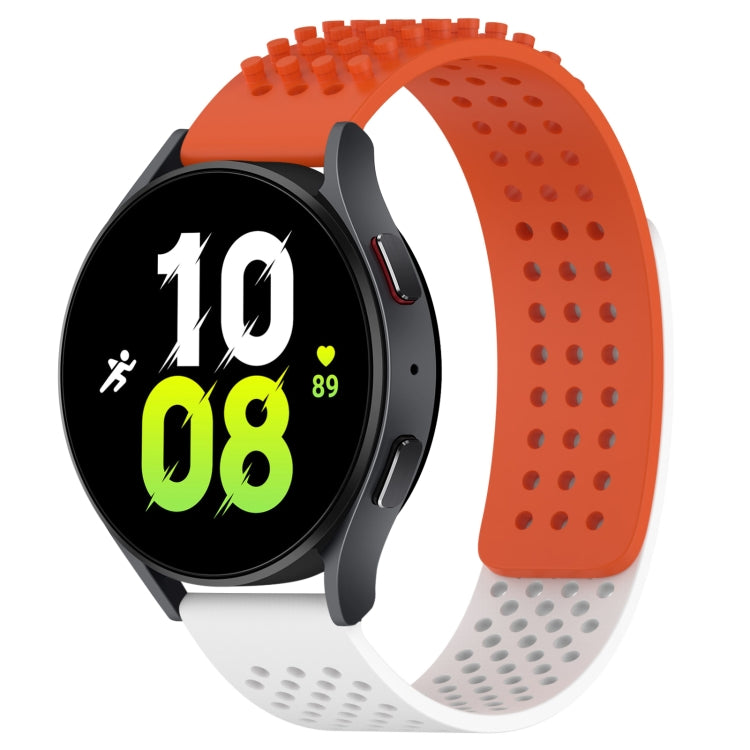 سوار ساعة سيليكون قابل للتنفس بنقاط ثلاثية الأبعاد مع ثقوب 20 مم، لساعة Samsung Galaxy Watch 5 مقاس 44 مم، لساعة Samsung Galaxy Watch 5 Pro مقاس 45 مم، لساعة Samsung Galaxy Watch 5 مقاس 40 مم