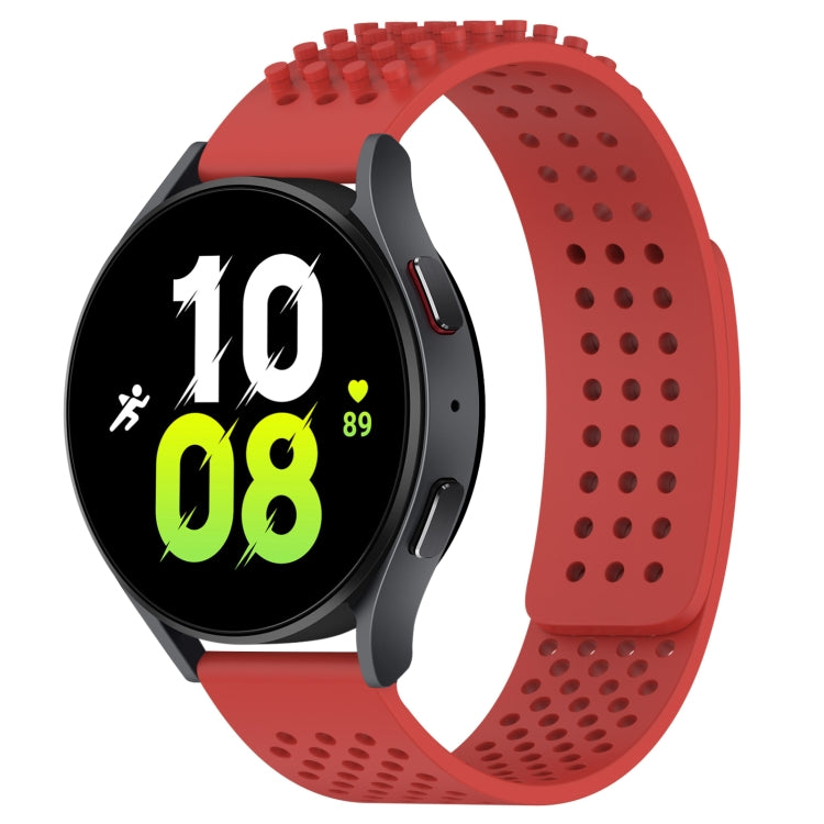 سوار ساعة سيليكون قابل للتنفس بنقاط ثلاثية الأبعاد مع ثقوب 20 مم، لساعة Samsung Galaxy Watch 5 مقاس 44 مم، لساعة Samsung Galaxy Watch 5 Pro مقاس 45 مم، لساعة Samsung Galaxy Watch 5 مقاس 40 مم
