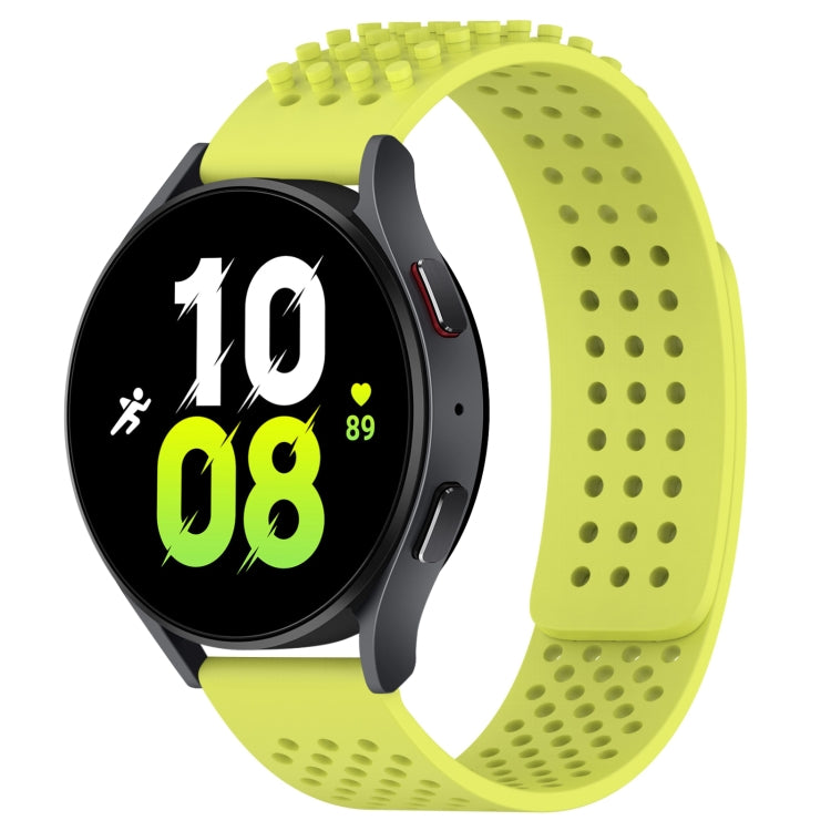 سوار ساعة سيليكون قابل للتنفس بنقاط ثلاثية الأبعاد مع ثقوب 20 مم، لساعة Samsung Galaxy Watch 5 مقاس 44 مم، لساعة Samsung Galaxy Watch 5 Pro مقاس 45 مم، لساعة Samsung Galaxy Watch 5 مقاس 40 مم