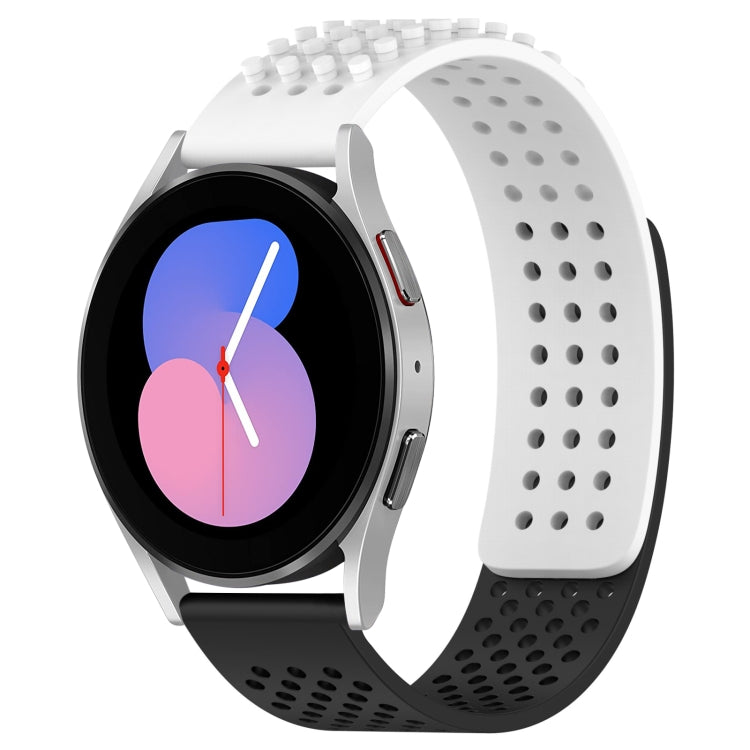 سوار ساعة سيليكون قابل للتنفس بنقاط ثلاثية الأبعاد مع ثقوب 20 مم، لساعة Samsung Galaxy Watch 5 مقاس 44 مم، لساعة Samsung Galaxy Watch 5 Pro مقاس 45 مم، لساعة Samsung Galaxy Watch 5 مقاس 40 مم