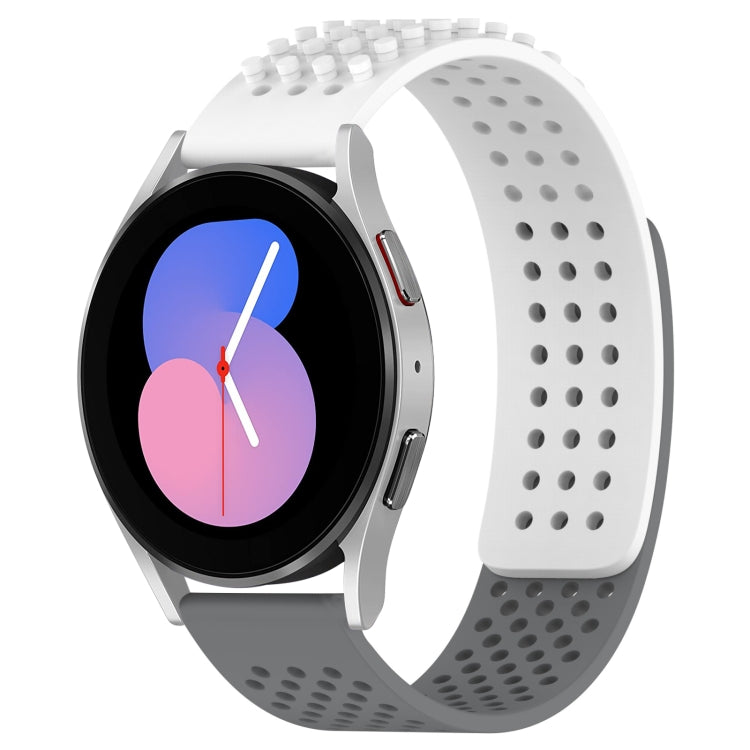 سوار ساعة سيليكون قابل للتنفس بنقاط ثلاثية الأبعاد مع ثقوب 20 مم، لساعة Samsung Galaxy Watch 5 مقاس 44 مم، لساعة Samsung Galaxy Watch 5 Pro مقاس 45 مم، لساعة Samsung Galaxy Watch 5 مقاس 40 مم