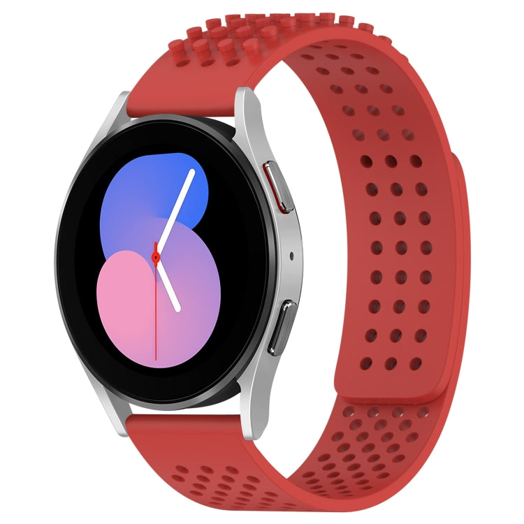 سوار ساعة سيليكون قابل للتنفس بنقاط ثلاثية الأبعاد مع ثقوب 20 مم، لساعة Samsung Galaxy Watch 5 مقاس 44 مم، لساعة Samsung Galaxy Watch 5 Pro مقاس 45 مم، لساعة Samsung Galaxy Watch 5 مقاس 40 مم