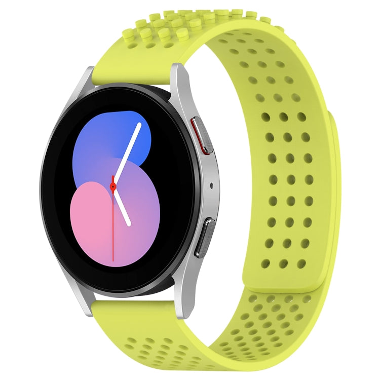 سوار ساعة سيليكون قابل للتنفس بنقاط ثلاثية الأبعاد مع ثقوب 20 مم، لساعة Samsung Galaxy Watch 5 مقاس 44 مم، لساعة Samsung Galaxy Watch 5 Pro مقاس 45 مم، لساعة Samsung Galaxy Watch 5 مقاس 40 مم