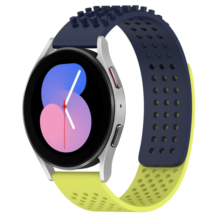 سوار ساعة سيليكون قابل للتنفس بنقاط ثلاثية الأبعاد مع ثقوب 20 مم، لساعة Samsung Galaxy Watch 5 مقاس 44 مم، لساعة Samsung Galaxy Watch 5 Pro مقاس 45 مم، لساعة Samsung Galaxy Watch 5 مقاس 40 مم