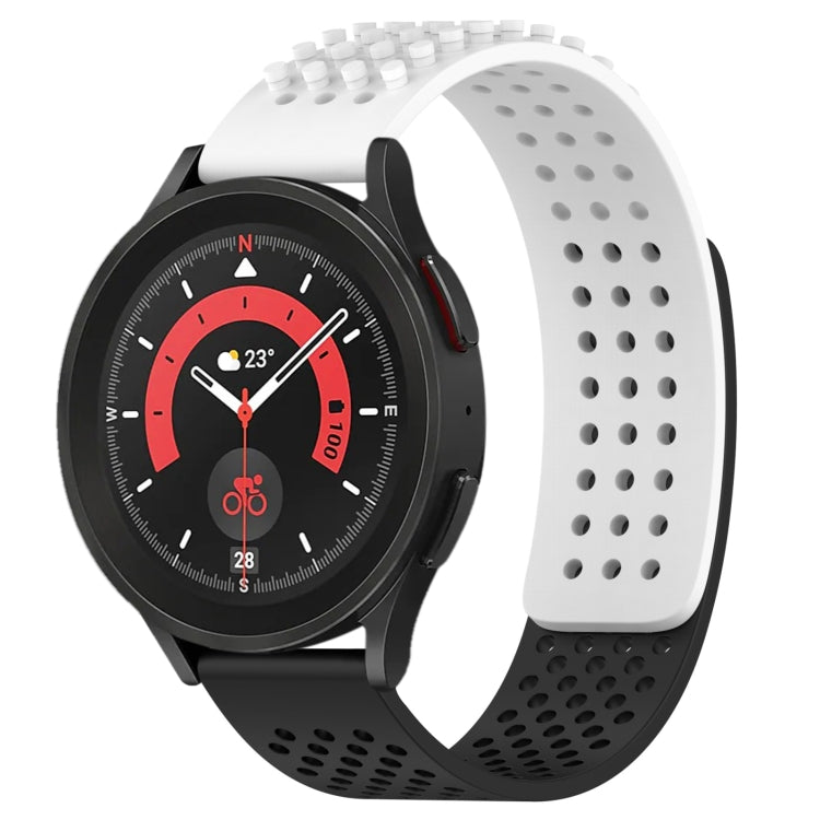 سوار ساعة سيليكون قابل للتنفس بنقاط ثلاثية الأبعاد مع ثقوب 20 مم، لساعة Samsung Galaxy Watch 5 مقاس 44 مم، لساعة Samsung Galaxy Watch 5 Pro مقاس 45 مم، لساعة Samsung Galaxy Watch 5 مقاس 40 مم