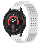 سوار ساعة سيليكون قابل للتنفس بنقاط ثلاثية الأبعاد مع ثقوب 20 مم، لساعة Samsung Galaxy Watch 5 مقاس 44 مم، لساعة Samsung Galaxy Watch 5 Pro مقاس 45 مم، لساعة Samsung Galaxy Watch 5 مقاس 40 مم