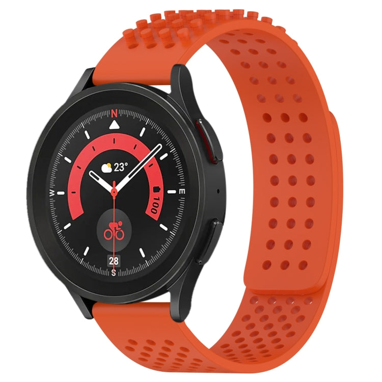 سوار ساعة سيليكون قابل للتنفس بنقاط ثلاثية الأبعاد مع ثقوب 20 مم، لساعة Samsung Galaxy Watch 5 مقاس 44 مم، لساعة Samsung Galaxy Watch 5 Pro مقاس 45 مم، لساعة Samsung Galaxy Watch 5 مقاس 40 مم